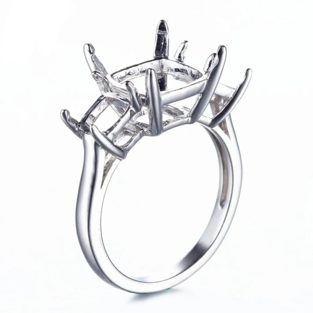 8Ct Cushion Long Cut Swarovski Solitaire Men's Pinky Ring